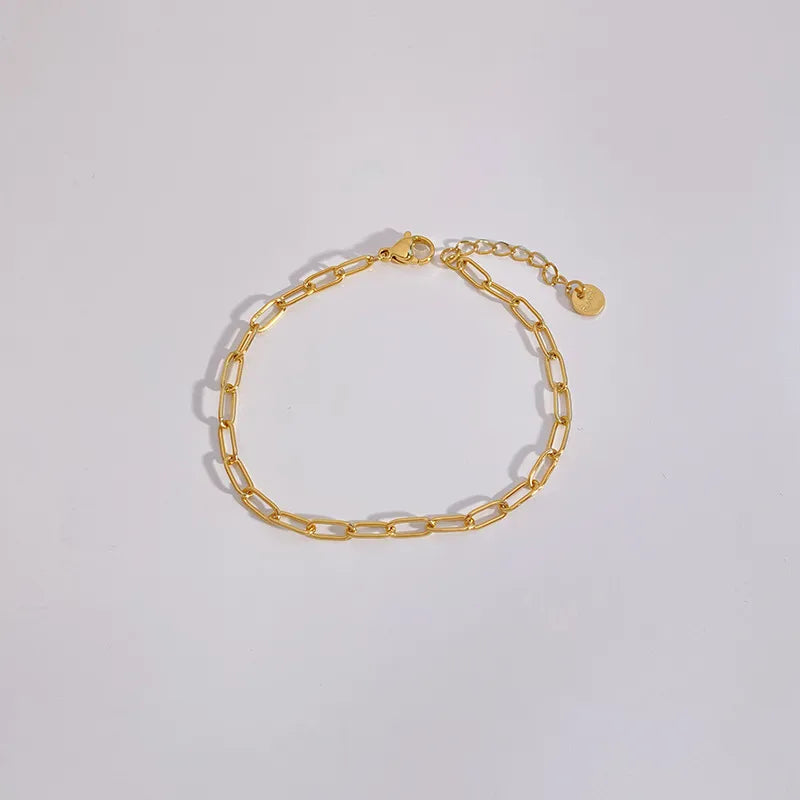 Gold Paperclip Chain Bracelet