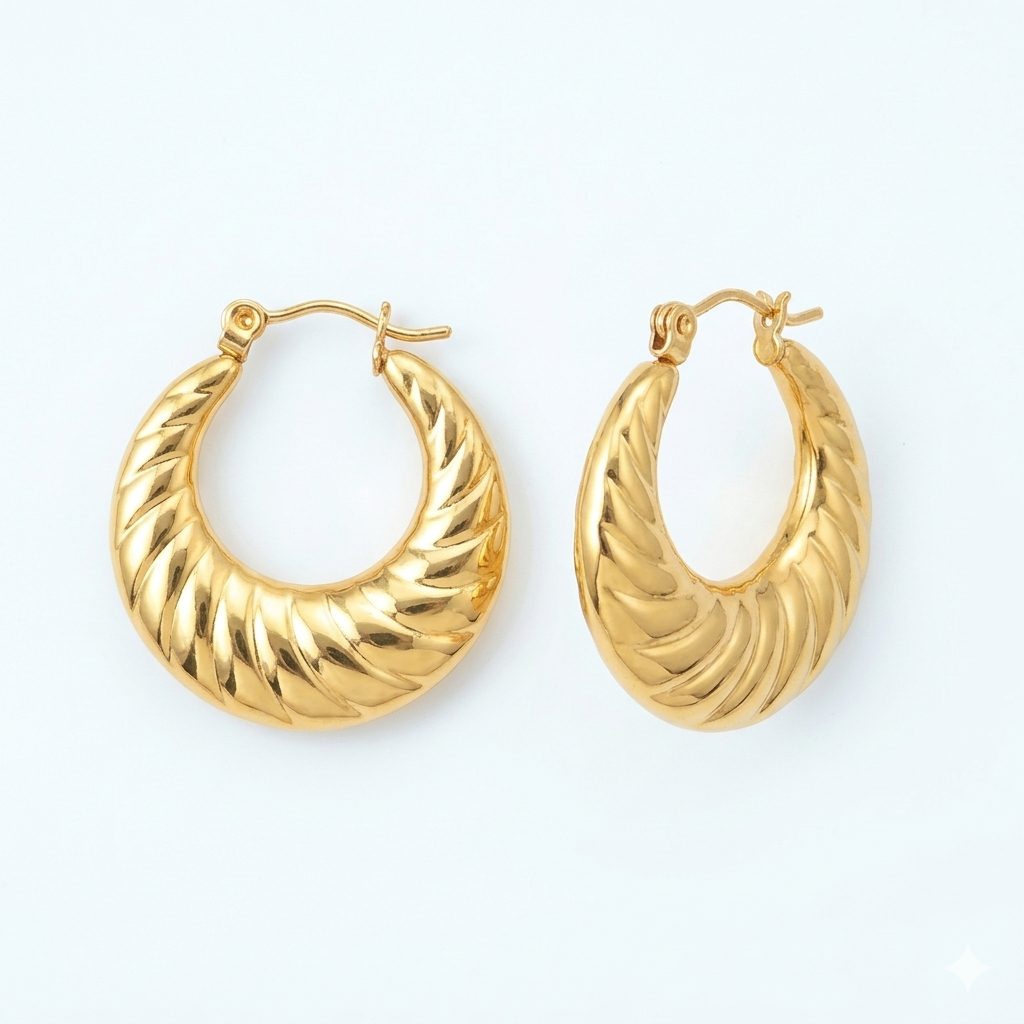 Textured Chunky Hoops