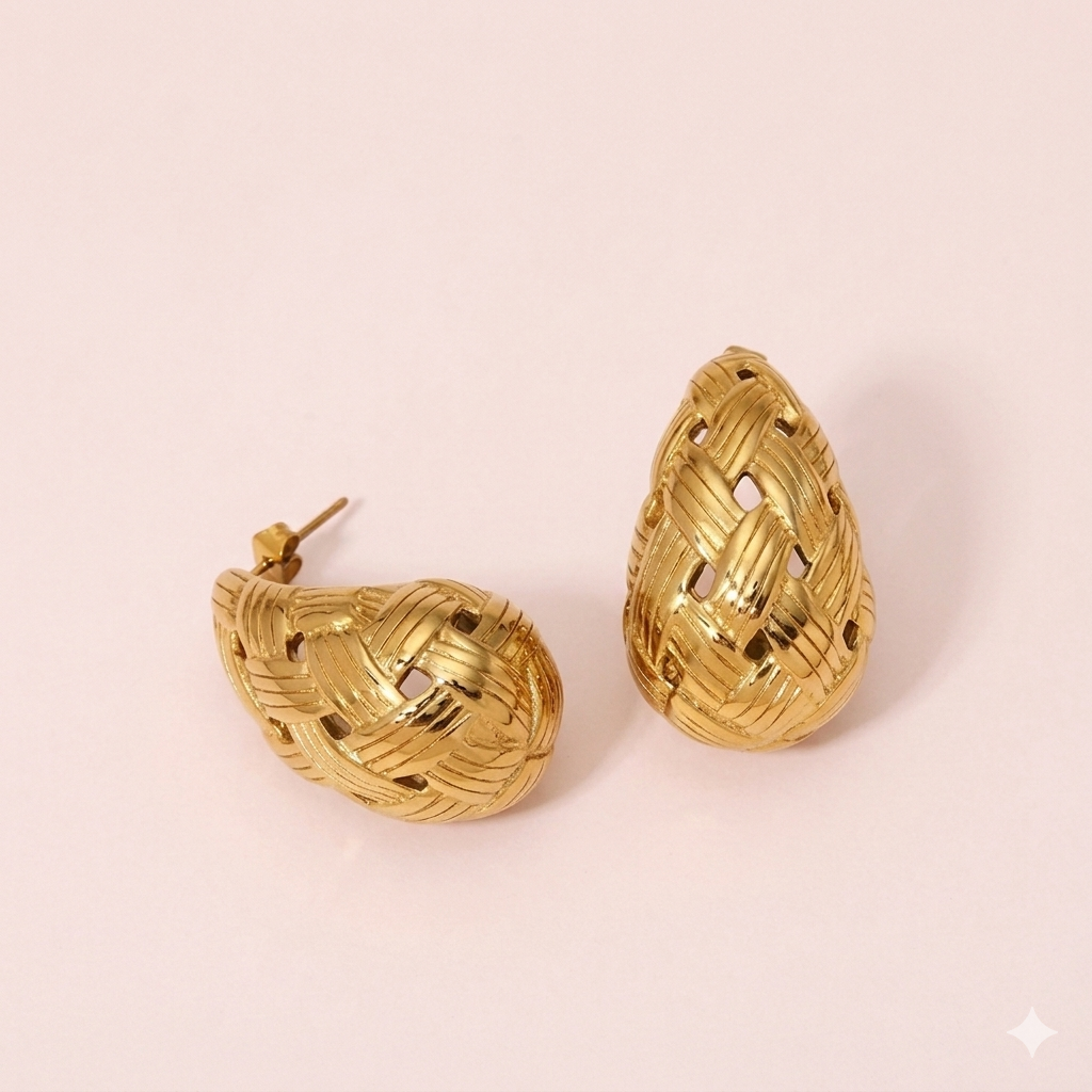 The Woven Teardrop Earrings