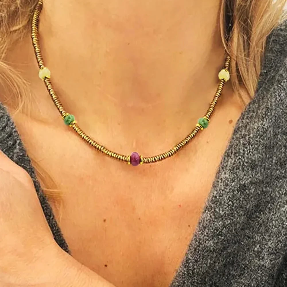 Golden artisan necklace